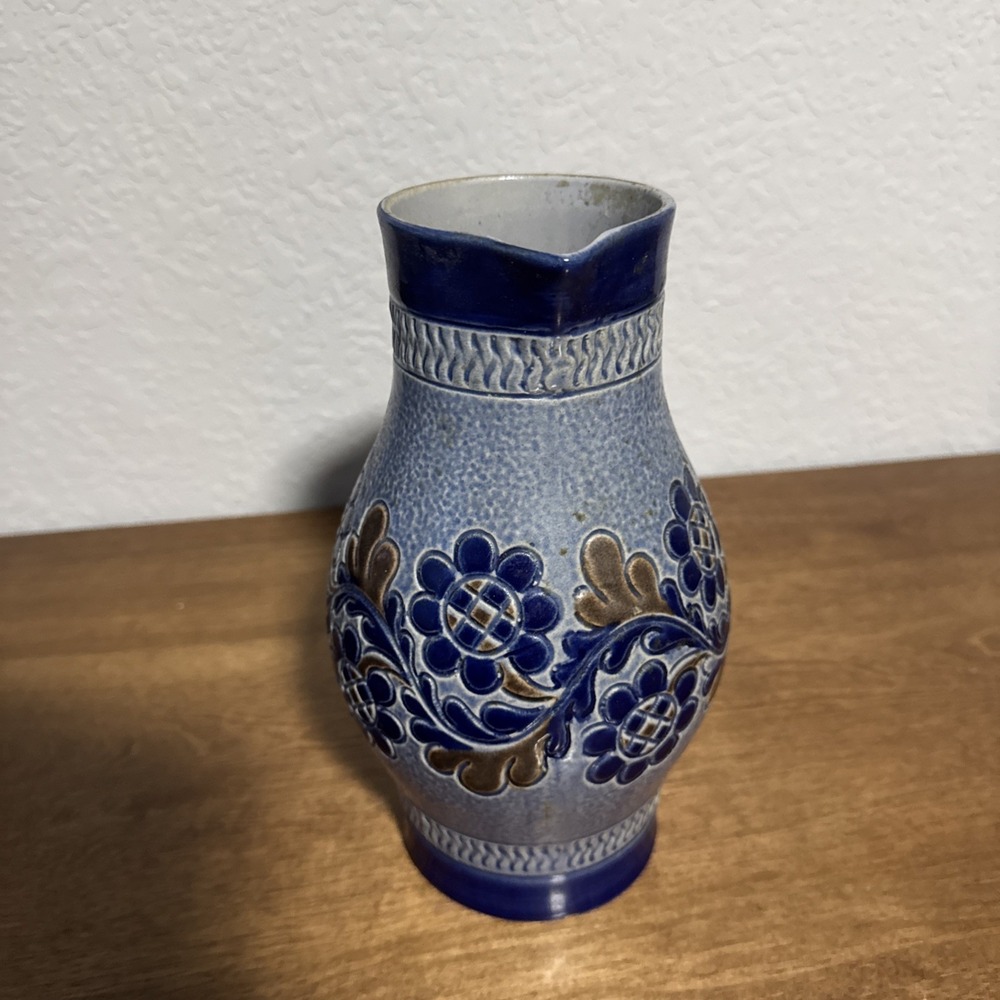 Vintage Marzi And Remy German Salt Glazed Stoneware Pitcher - Picture 4 of 7